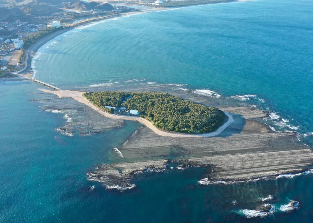 上空から見た青島